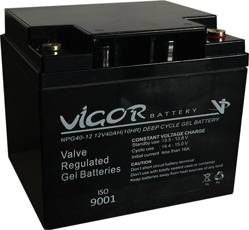 Vigor 12v 40Ah Jel Solar Akü