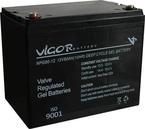 Vigor 12v 80Ah Jel Solar Akü